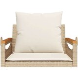 vidaXL Klupa za ljuljanje s jastucima bež 63x62x40 cm od poliratana | shoptok.hr