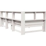  Krevet s regalom za knjige bez madraca bijeli 90x190cm borovina | shoptok.hr