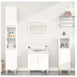  Kopalniško pohištvo 3 kosi bele barve inženirski les | Shoptok.si