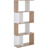 HOMCOM Design knjižna omara Moderna lesena pisarniška polica s 4 policami 60×24×148cm, (20754116) Cene