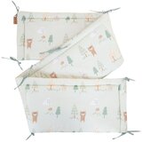 Roba Svetlo zelena bombažna zaščitna obza posteljico 170 cm Woodland Buddies – Cene