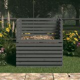 Komposter sivi 100 x 100 x 102 cm od masivne borovine | shoptok.hr