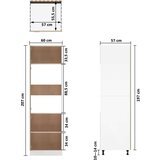 Ormarić za hladnak boja hrasta sonome 60 x 57 x 207 cm iverica | shoptok.hr