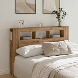  LED uzglavlje boja hrasta artisan 160x18,5x103,5 cm drveni | shoptok.hr