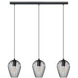 Eglo Newtown viseća lampa 3xE27, 70 cm, crna žičana, 49478 | shoptok.hr