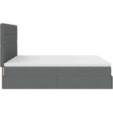vidaXL Otomanski posteljni okvir z vzmetnicami siv 180x200 cm blago | Shoptok.si