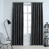 vidaXL Zavjese za zamračivanje 2 kom baršunaste antracit 140 x 245 cm Cijene