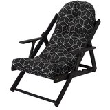 Rojaplast Crna drvena sklopiva vrtna ležaljka Borneo - | shoptok.hr