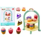 Set Cakes Cupcakes Wooden Stand