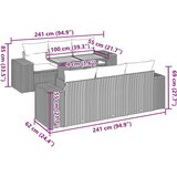 vidaXL 7-dijelni set vrtnih sofa od poliratana s jastucima crni | shoptok.hr