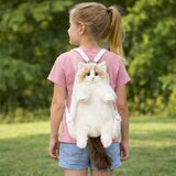 Plišani mačji ruksak maskota s podesivim naramenicama i silikonskim šapama bijeli 50 cm | shoptok.hr