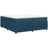  Krevet s oprugama i madracem tamnoplavi 200x200 cm baršunasti | shoptok.hr