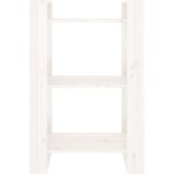  Knjižna omara/pregrada bela 60x35x91 cm trdna borovina, (20705695) | Shoptok.si