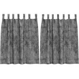  Baršunaste zavjese sa zavjesama 2 pcs Siva 140 x 140 cm Baršun | shoptok.hr