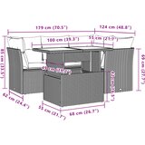  5-dijelni vrtni set sofa s jastucima bež od poliratana | shoptok.hr