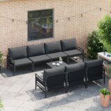 vidaXL Vrtna sedežna garnitura 8 pcs antracit siva 70 x 70.5 x 31.5 cm | Shoptok.si