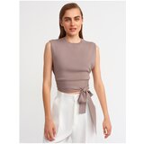Dilvin 1100 Back Low Cut Knitwear Blouse-mink | ePonuda.com