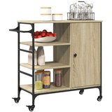  Kolica boja hrasta 87 5x38 5x84 5cm konstruirano drvo | shoptok.hr