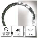  LED božična nano veriga zelena, 4 m, zunanja in notranja, hladna bela, časovnik | Shoptok.si