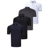 Dewberry QUADRUPLE SET T8586 MEN'S T-SHIRT-BLACK-WHITE-NAVY-ANTHRACITE Cijene