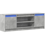 TV ormarić s LED svjetlima boja betona 139,5x34x50 cm drveni | shoptok.hr