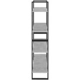 vidaXL ormarić za knjige s 4 razine boja betona 100x30x140 cm iverica | shoptok.hr