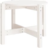Maison Chic Klubska mizica - kavna mizica - Nizka mizica bela Ø 62,5x45 cm trdna borovina, (21753587) Cene