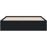 vidaXL Posteljni okvir s predali črn 140x190 cm inženirski les | Shoptok.si