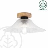  Stropna svetiljka JULL WOOD 1xE27/15W/230V hrast/prozirno, prečnik 34 cm | Eponuda.com