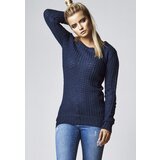Urban Classics Women's sweater with a long wide neckline in a navy design