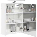  Kopalniška ogledalna omara z LED lučmi Bela 43 x 16 x 62.5 cm, (5000232815) | Shoptok.si