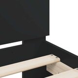  Okvir kreveta s uzglavljem i LED crni 120 x 200 cm | shoptok.hr