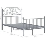  Za krevet sivi metalni 120 x 200 cm | shoptok.hr