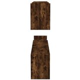  Stenske police 2 kosa dimljeni hrast 100x15x20 cm konstr. les, (20810934) | Shoptok.si