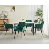 JORK stolica - tamnozeleni baršun / crne noge x 2 | shoptok.hr