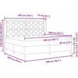  Krevet s opruga kutije Tamnozelena 200 x 200 cm Baršun | shoptok.hr