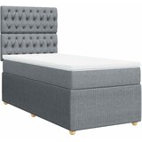  Krevet s oprugama i madracem svjetlosivi 100x200 cm od tkanine | shoptok.hr