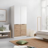 Mömax omara s klasičnimi vrati max extra, bela, barva hrasta | Shoptok.si
