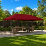 Paviljon s bočnim stranama 6 x 3 m Tamno crvena | shoptok.hr