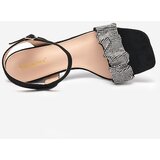 Resti Black women's sandals on a post with cubic zirconias Trieste - Footwear | shoptok.hr