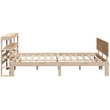  Okvir za krevet s uzglavljem 120 x 200 cm od masivne borovine | shoptok.hr