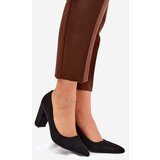 Boto Eco Suede Heels On A Heel Black Ellinoria | Shoptok.si