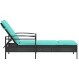  | Ležaljka | s jastukom 1-osoba Crna 63 x 200 x 81 cm poliratan | shoptok.hr