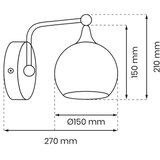  Zidna lampa MONTE 1xE27/60W/230V zlatna | Eponuda.com