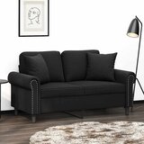  Dvosjed s ukrasnim jastucima crni 120 cm baršunasti | shoptok.hr