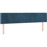  Vzglavje z ušesi temno modro 203x16x78/88 cm žamet, (20792946) | Shoptok.si