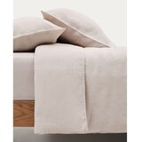 Kave Home Sivo-bež posteljnina za zakonsko posteljo/podaljšana iz mešanice lana 240x220 cm Simmel – | Shoptok.si