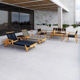 Bessagi Garden Vrtni Ležalnik Enrica, Črna, Akacija | Shoptok.si