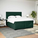  Krevet s oprugama i madracem tamnozeleni 200x200 cm baršunasti | shoptok.hr