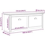  Klupa za hodnik s ladicama BODO Medeno smeđa 118 x 40 x 50 cm - boja meda | shoptok.hr